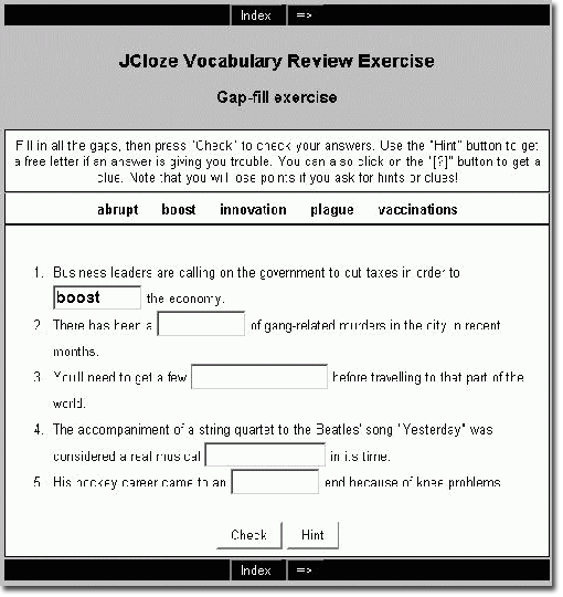 JCloze